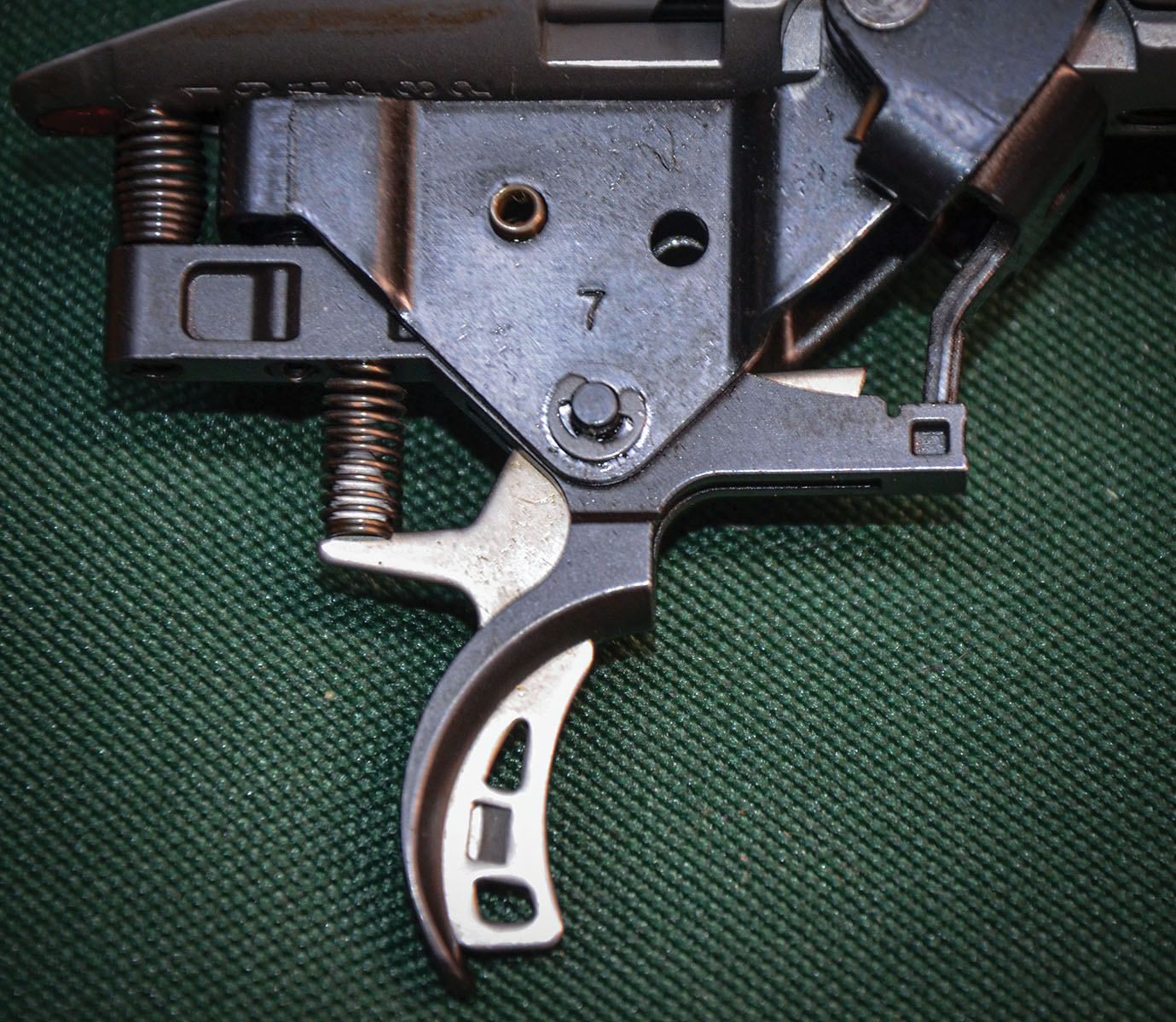 As triggers on mass-produced rifles go, the Savage AccuTrigger is quite good. It becomes even better after being subjected to a process described by Shaw at triple-honing. The triggers on both of Layne’s Mark VII rifles were easily adjusted to break smoothly and crisply at 30 ounces with no trace of creep or overtravel.
